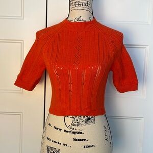 Intimately Free People orange crop sweater size small